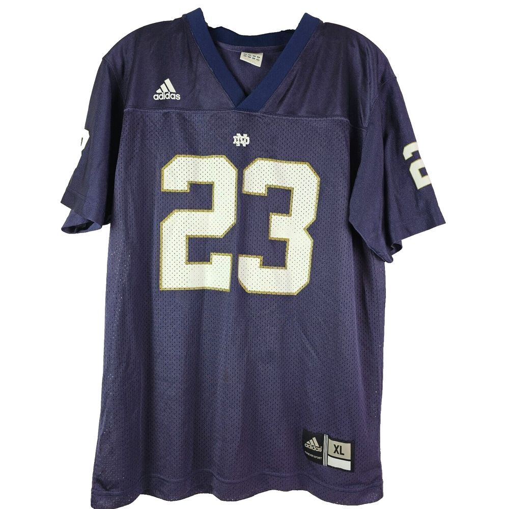 Notre Dame Fighting Irish Jersey Youth‎ XL 18 20 Blue #23 Adidas NCAA Football